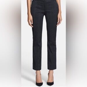 Diane Von Furstenberg Noelle Black Woodgrain Trouser Pants